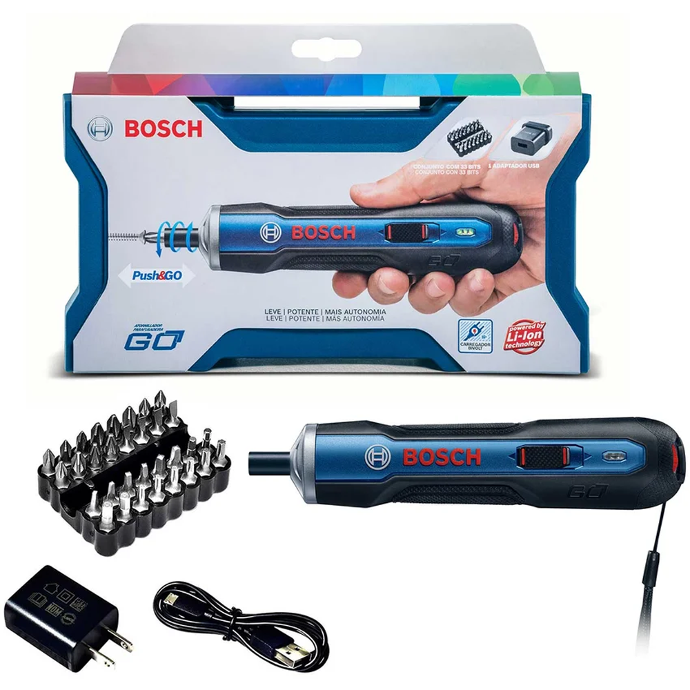ATORNILLADOR INALAMBRICO BOSCH GO CON 33PUNTAS MAS CARGADOR