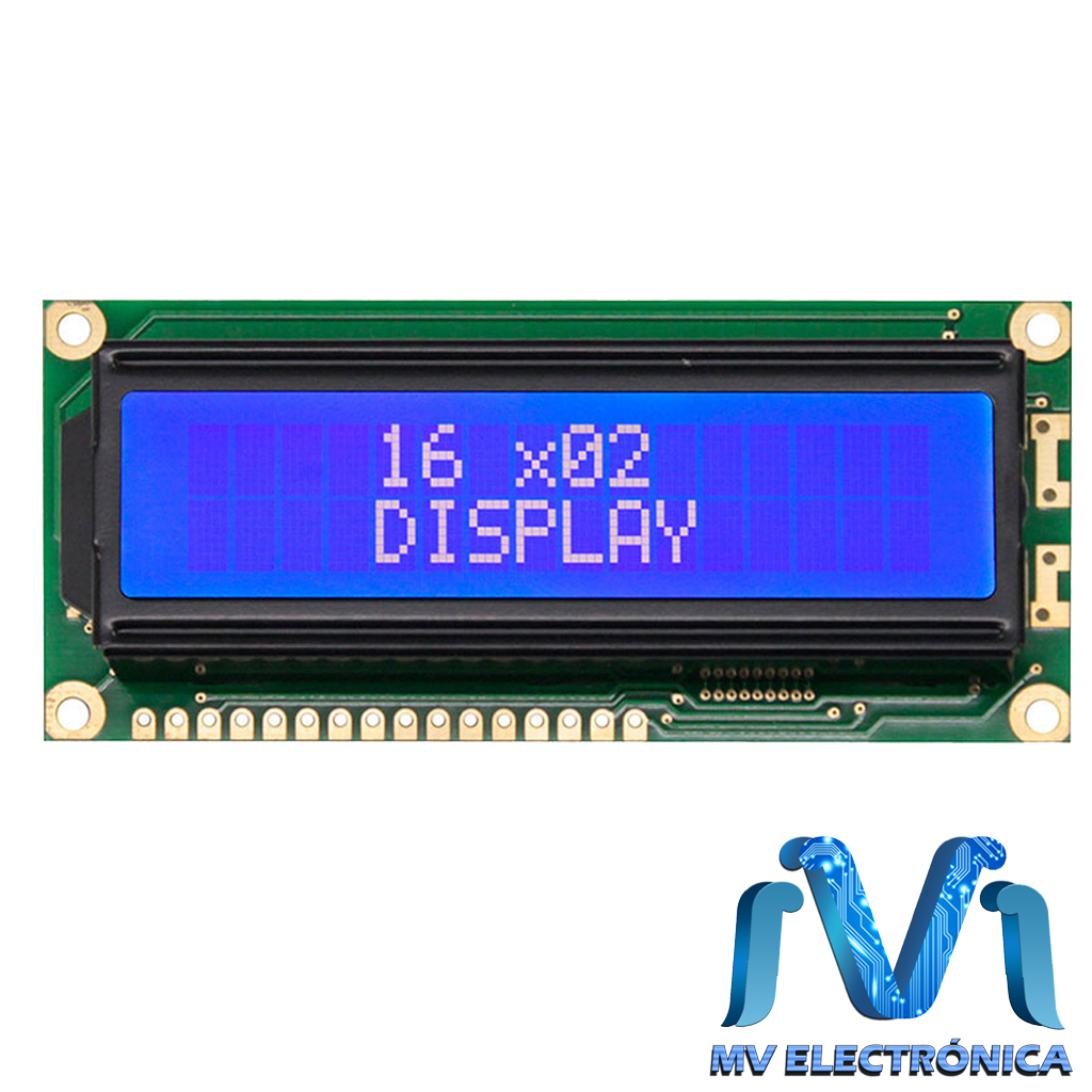 Display Lcd 16x2 1602a Fondo Azul Letras Blancas 8626